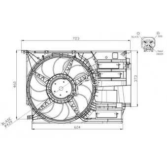 Ventilateur, refroidissement du moteur NRF 47954