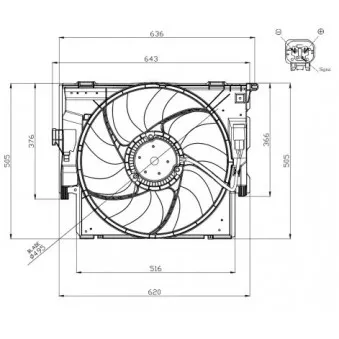 Ventilateur, refroidissement du moteur NRF