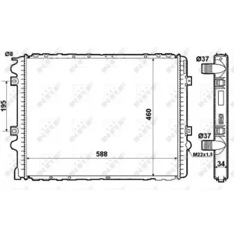 Radiateur, refroidissement du moteur NRF 509710