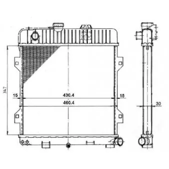 Radiateur, refroidissement du moteur NRF 509734