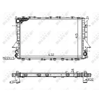 Radiateur, refroidissement du moteur NRF 51320A