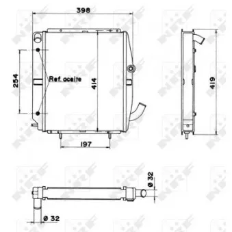 Radiateur, refroidissement du moteur NRF 52033