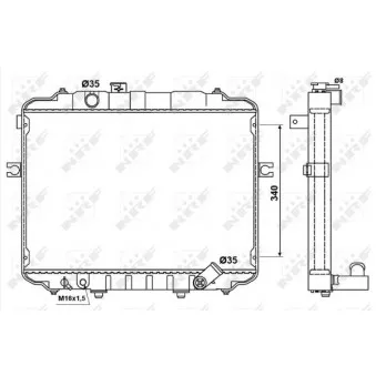 Radiateur, refroidissement du moteur NRF 53034