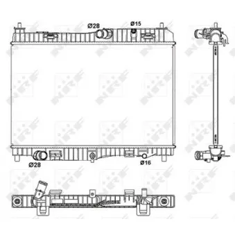 Radiateur, refroidissement du moteur NRF 53043