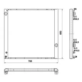 Radiateur, refroidissement du moteur NRF 53099