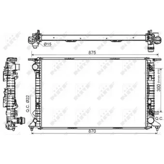 Radiateur, refroidissement du moteur NRF 53116