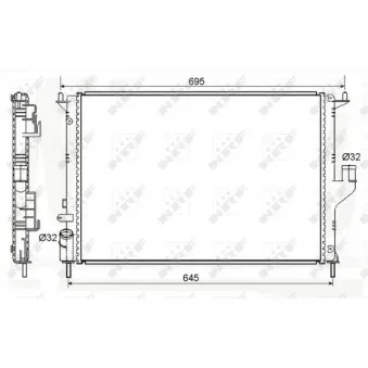 Radiateur, refroidissement du moteur NRF 53118A