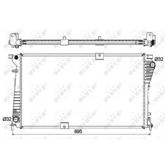 Radiateur, refroidissement du moteur NRF 53123