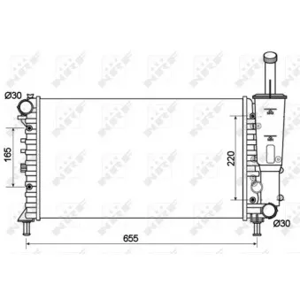 Radiateur, refroidissement du moteur NRF 53124