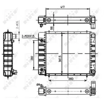 Radiateur, refroidissement du moteur NRF