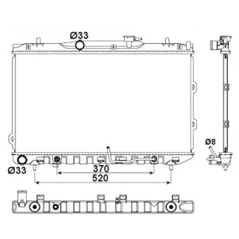 Radiateur, refroidissement du moteur NRF