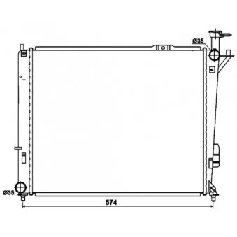 Radiateur, refroidissement du moteur NRF 53174