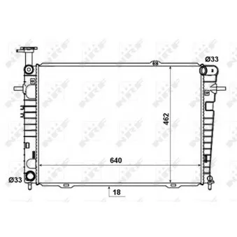 Radiateur, refroidissement du moteur NRF 53192