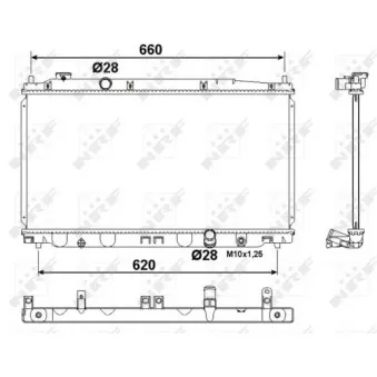 Radiateur, refroidissement du moteur NRF 53194