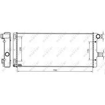 Radiateur, refroidissement du moteur NRF 53228