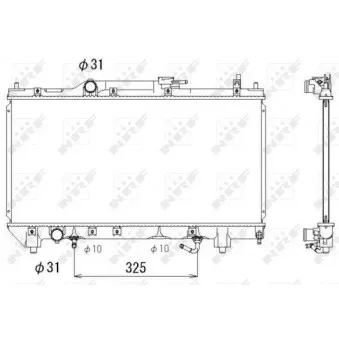 Radiateur, refroidissement du moteur NRF 53278