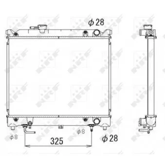 Radiateur, refroidissement du moteur NRF 53280