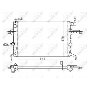 Radiateur, refroidissement du moteur NRF 53628A