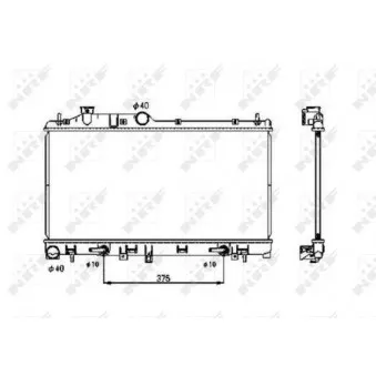 Radiateur, refroidissement du moteur NRF 53700