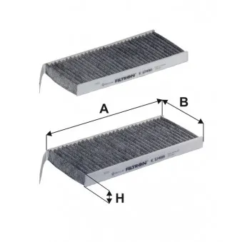 Filtre, air de l'habitacle FILTRON K 1248A-2x