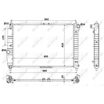 Radiateur, refroidissement du moteur NRF 53902