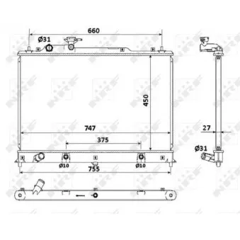 Radiateur, refroidissement du moteur NRF 53904