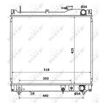 Radiateur, refroidissement du moteur NRF 53914