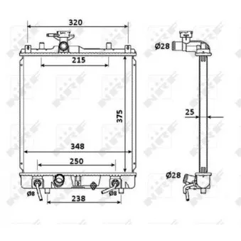 Radiateur, refroidissement du moteur NRF