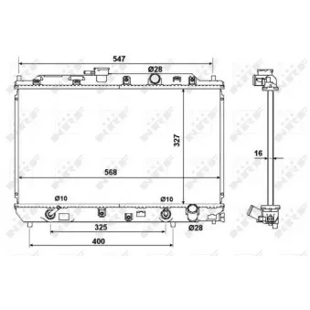 Radiateur, refroidissement du moteur NRF 53948