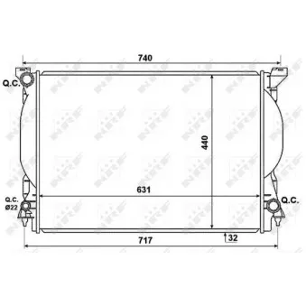 Radiateur, refroidissement du moteur NRF 53957