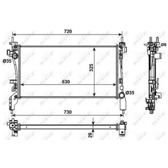 Radiateur, refroidissement du moteur NRF