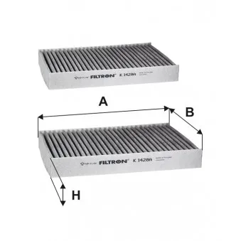 Filtre, air de l'habitacle FILTRON K 1428A-2x