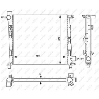 Radiateur, refroidissement du moteur NRF 54717