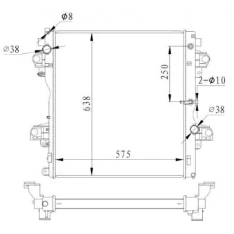 Radiateur, refroidissement du moteur NRF 550018