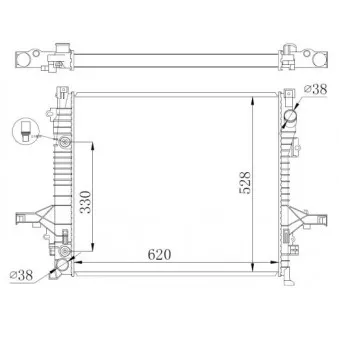 Radiateur, refroidissement du moteur NRF 550019