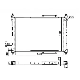 Radiateur, refroidissement du moteur NRF 55326A