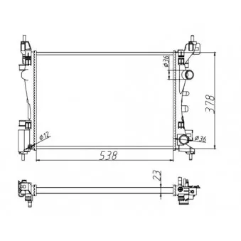 Radiateur, refroidissement du moteur NRF 55341A