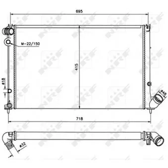 Radiateur, refroidissement du moteur NRF 58021