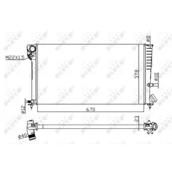 Radiateur, refroidissement du moteur NRF 58101A