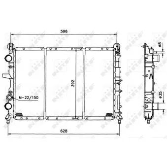 Radiateur, refroidissement du moteur NRF 58123