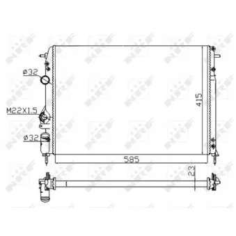 Radiateur, refroidissement du moteur NRF 58175A