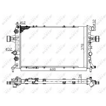 Radiateur, refroidissement du moteur NRF 58178A