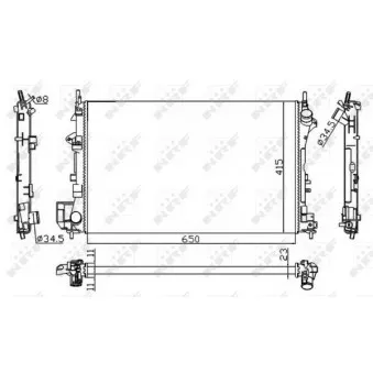 Radiateur, refroidissement du moteur NRF 58203A