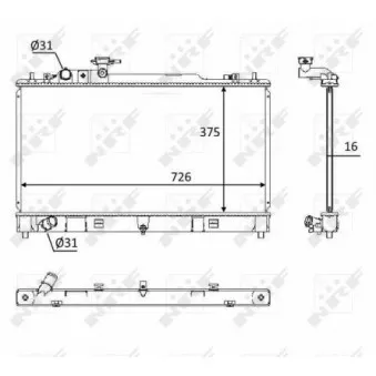 Radiateur, refroidissement du moteur NRF