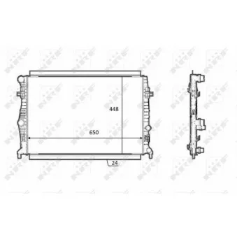 Radiateur, refroidissement du moteur NRF 58398