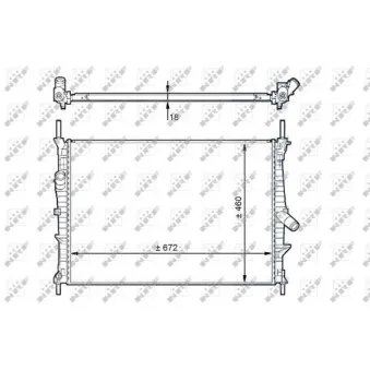 Radiateur, refroidissement du moteur NRF 58441