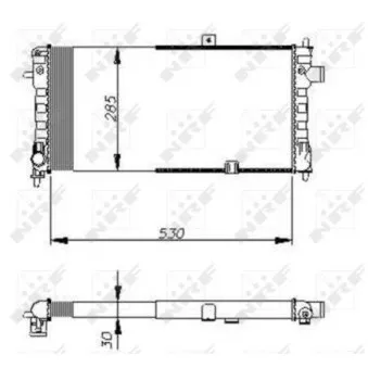 Radiateur, refroidissement du moteur NRF 58675