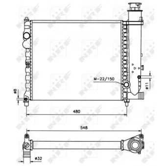 Radiateur, refroidissement du moteur NRF