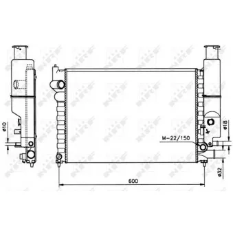 Radiateur, refroidissement du moteur NRF 58802