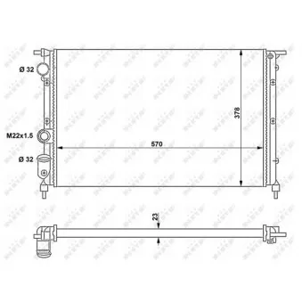 Radiateur, refroidissement du moteur NRF 58852